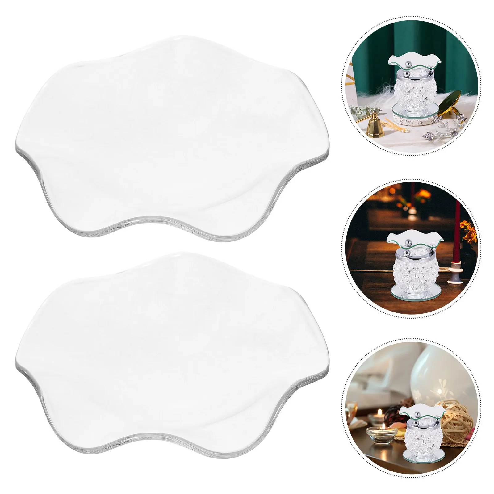 2pcs-transparent-glass-essential-oil-dish-fine-workmanship-stylish-aromatherapy-oil-storage-plate-for-spa-salon-sauna-decor