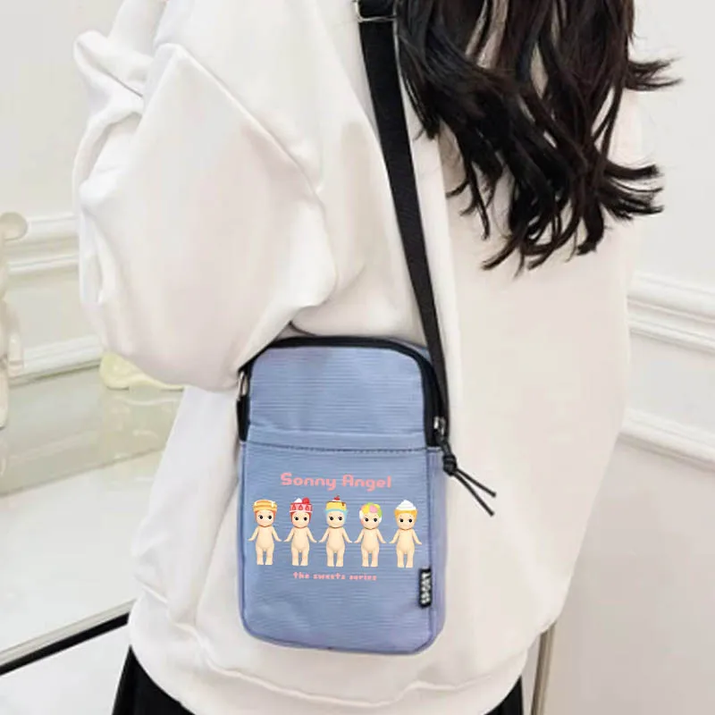 

Sonny Angel Women's Shoulder Bag Mini kawaii Ladies Canvas Messenger Bag Phone Bags Students Single Shoulder Purse Underarm Bag