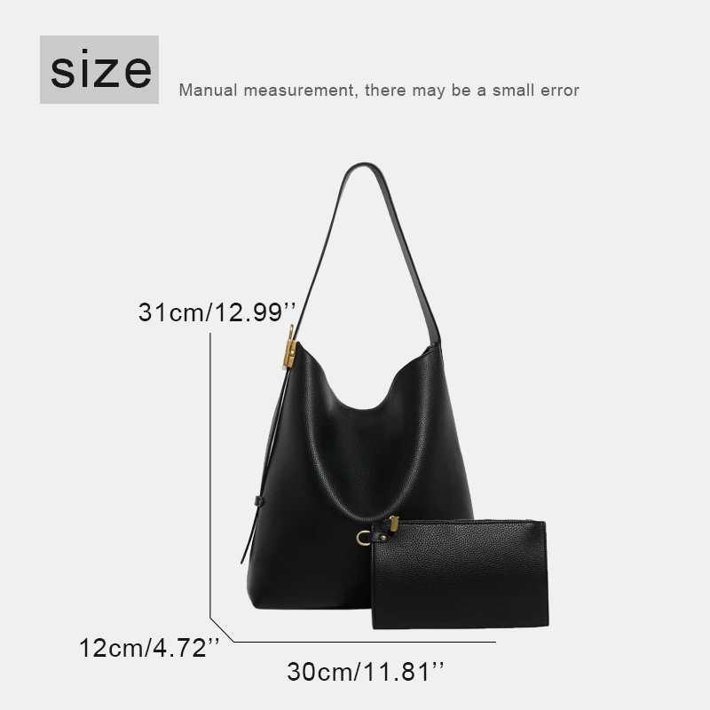 Free Custom Name Tote Bags For Women Luxury Designer Handbag Purses 2025 New In PU Lychee Texture Lock With Card Pocket Shoulder