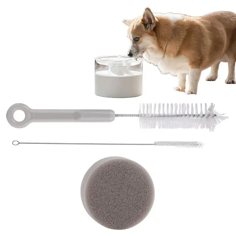 Pet Water Fountain Cleaning Brush Kit Cat Fountain Brush Cleaning Kit Cat Water Dispenser Scrub Brush Pet Fountains Cleaning Set