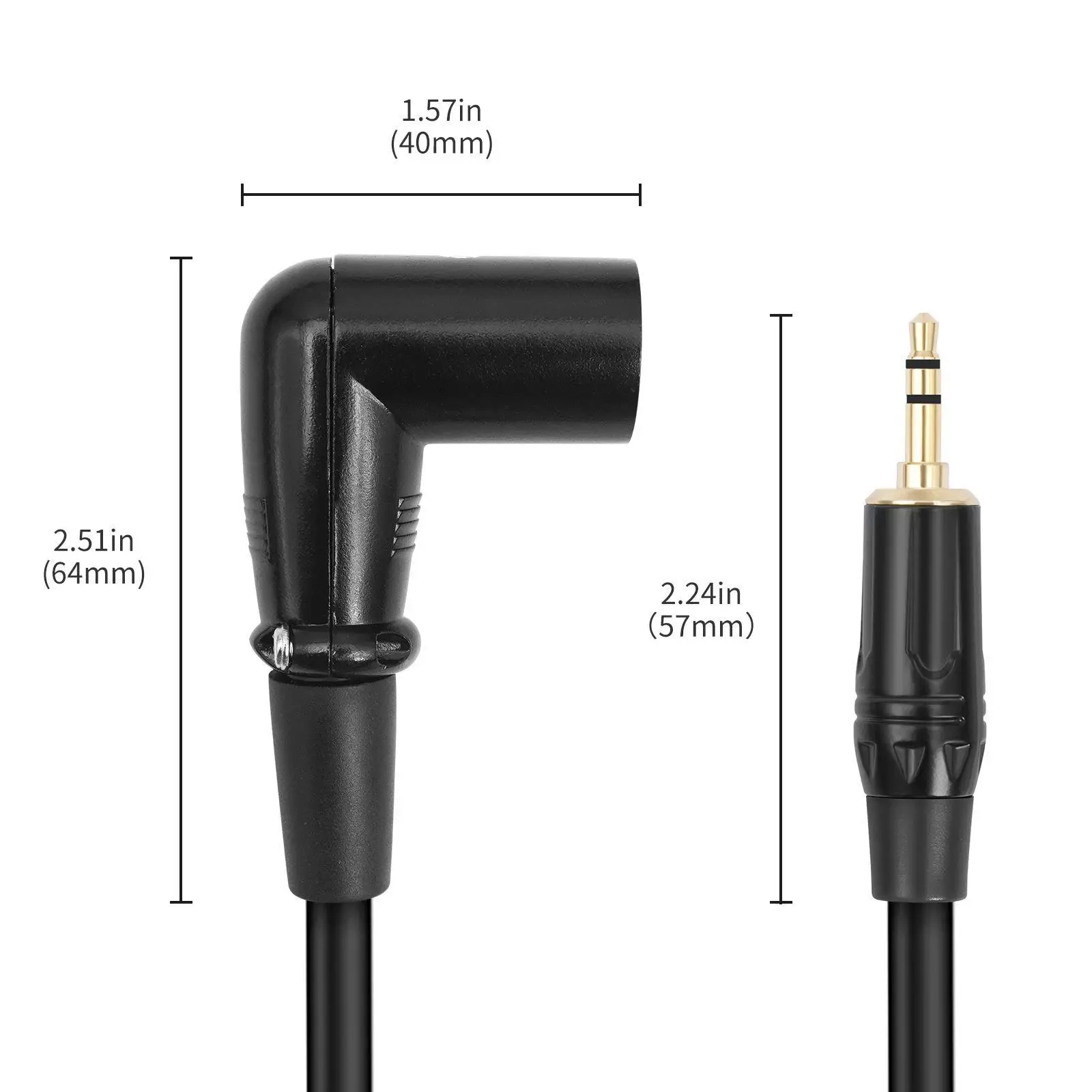 3.5mm Male to XLR Cable Mic Line for Speaker Multiuse Audio Adaptor Mic Cord for KTV Press Conference