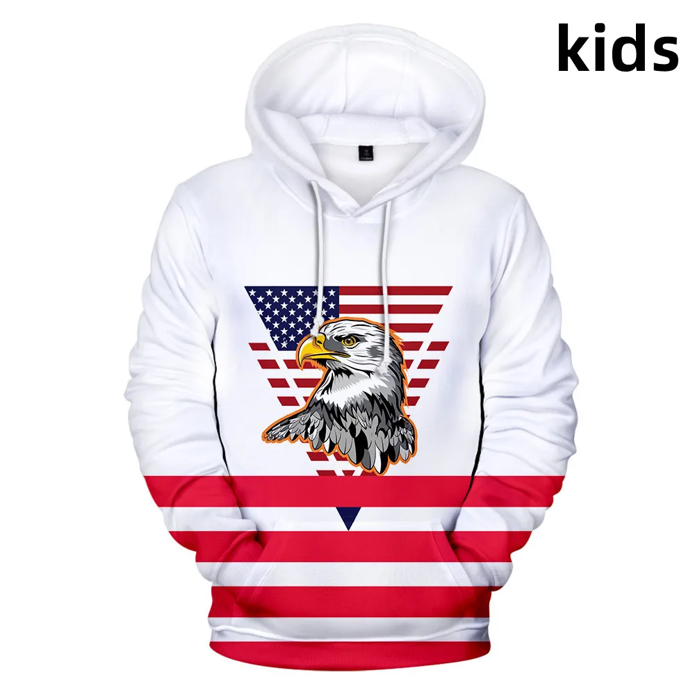 

2 To 14 Years Kids Hoodies National Flag Print Hoodie Sweatshirt Boys Girl USA Argentina Canada Brazil Flag Jacket Children Coat