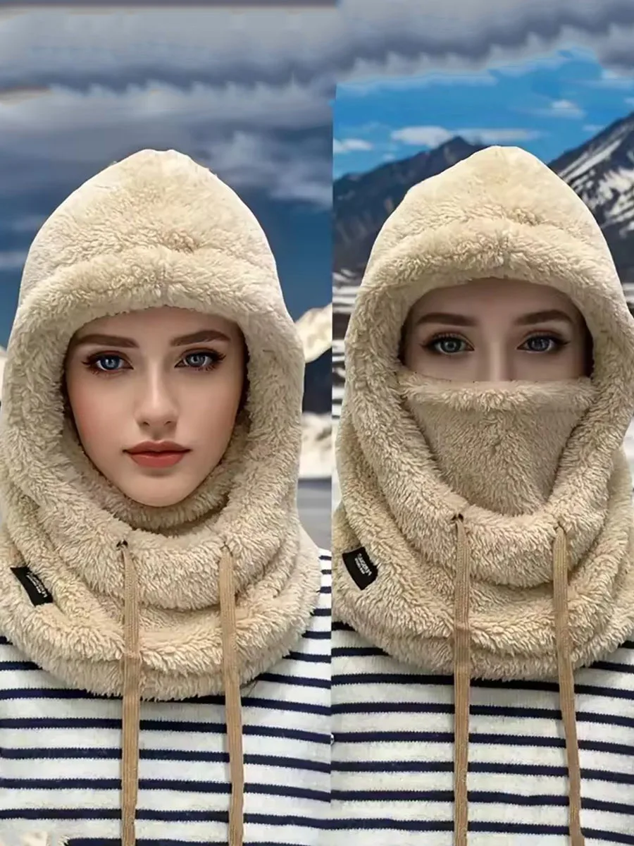 AliExpress NONE Warm Thermal Windproof Balaclava Ski Hood Motorcycle Face Cover Polar Fleece Adjustable Cycling Neck Cover Full Face Mask Winter
