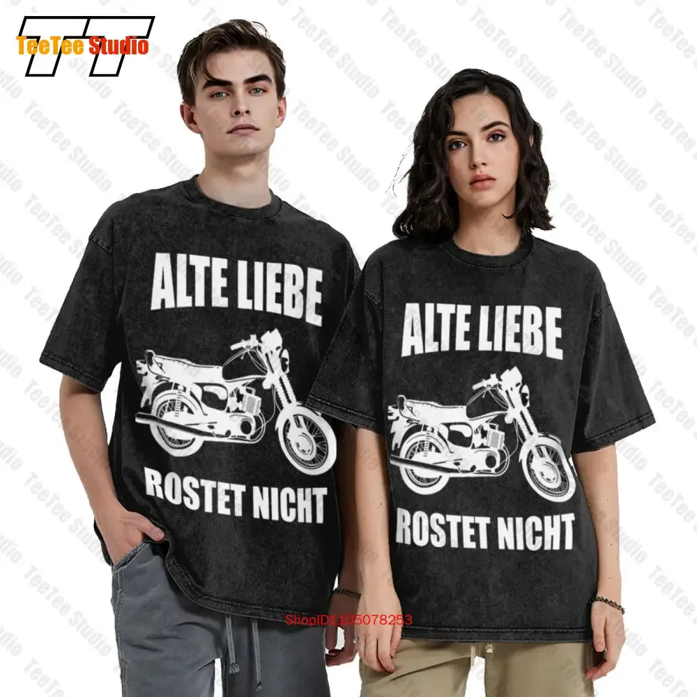 Alte Liebe Rostet Nicht Vintage Oversized T-Shirt 5JZ9 Shirt Gym Men