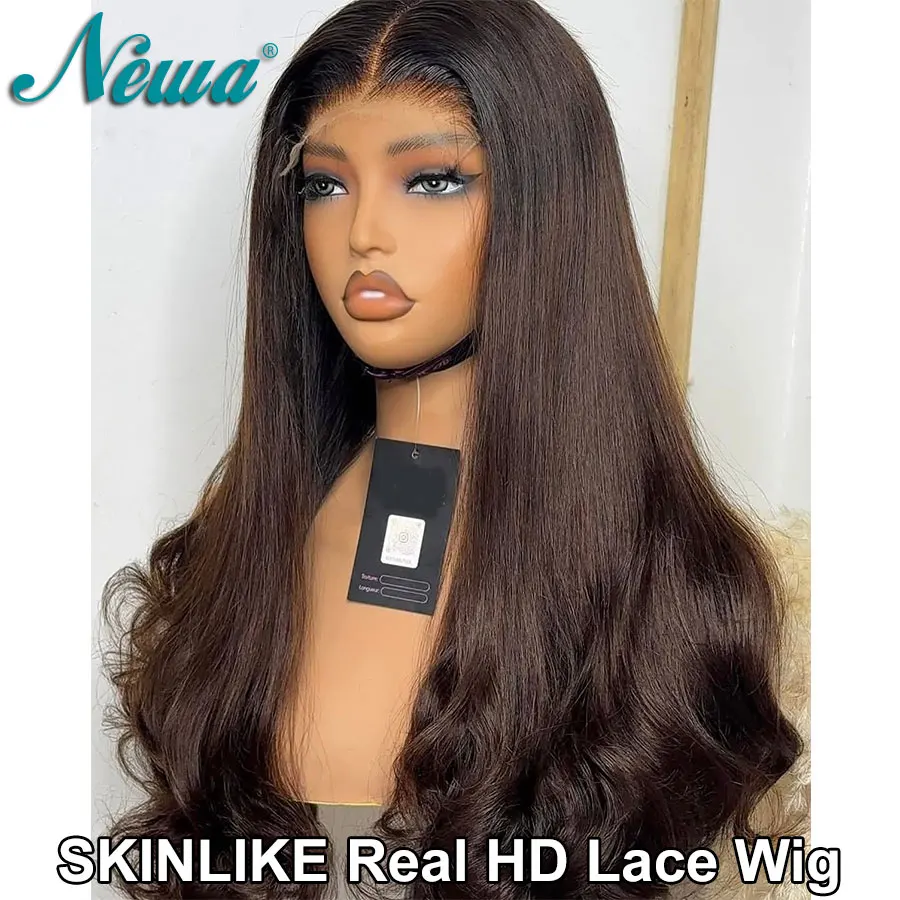 

Newa Hair 7x5 Skinlike Real HD Lace Wig Ombre Brown Human Hair Wig Pre Plucked 5x5/6x6 HD Lace Closure Wig Glueless Pre Plucked