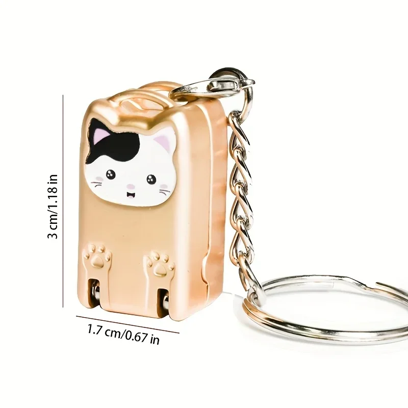 

1pc Exquisite Kitten Keychain Foldable Nail Clipper - Stainless Steel Rotary Toenail & Fingernail Manicure Trimmer2027