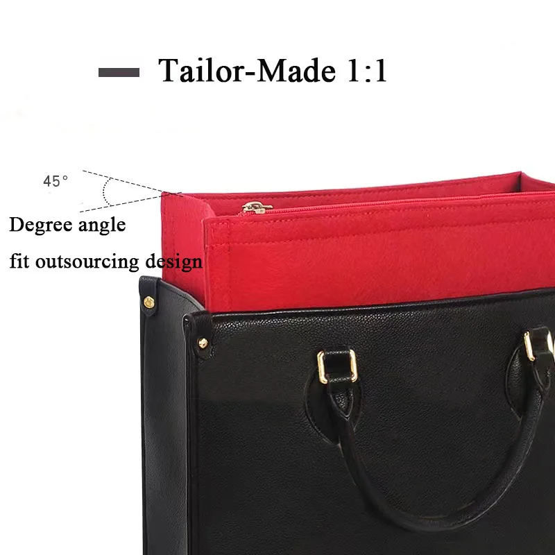 For on the go organizer Felt Cloth Insert Bag  Makeup Handbag shaper on the go Organizer Portable Cosmetic Bags