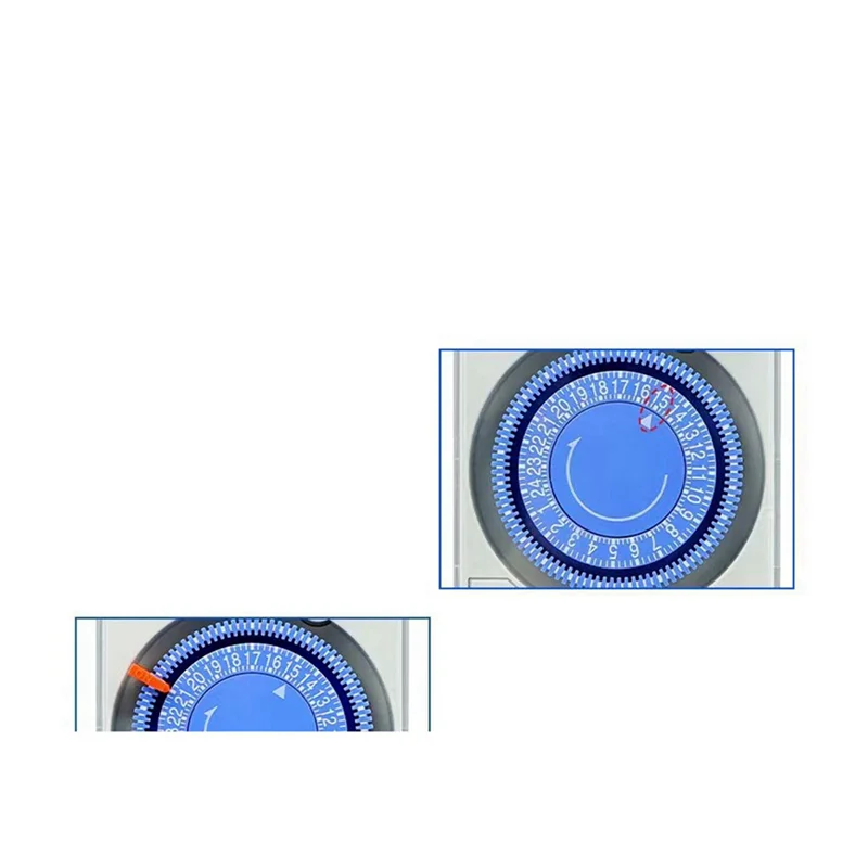 

2X 100-240VAC 50-60Hz TB118N Din Rail Mechanical Timer Switch Waterproof With Transparent Plastic Protective Cover