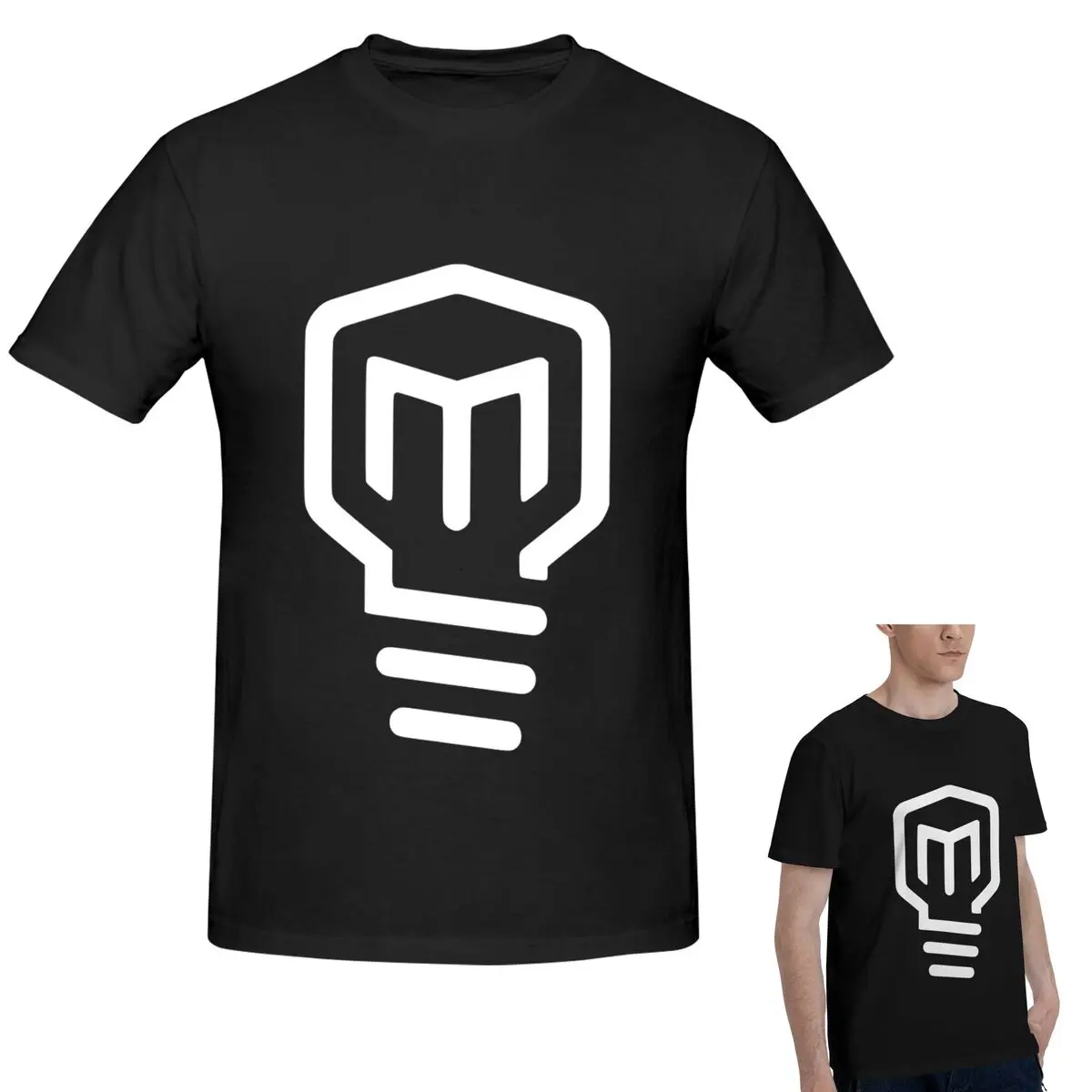 

Футболка с логотипом Mark Rober HD из 100% хлопка, мужская классическая футболка большого размера, мужские летние рубашки с круглым вырезом, топы S-6XL