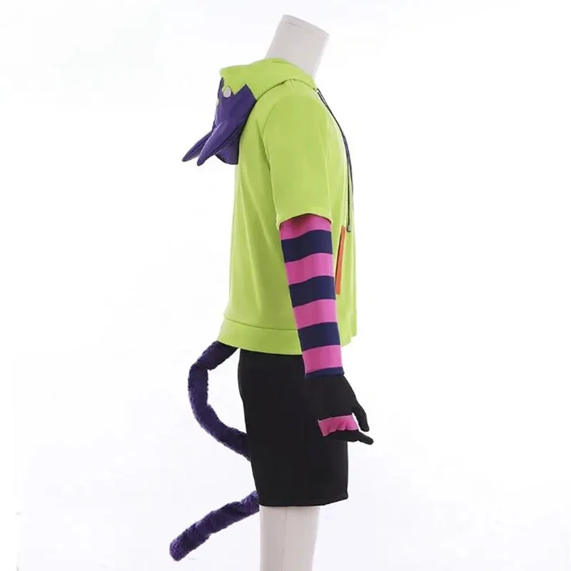 qq023Anime Sk8 The Infinity Miya Chinen Hoodie Cosplay Costume Short Wig Uniform Set