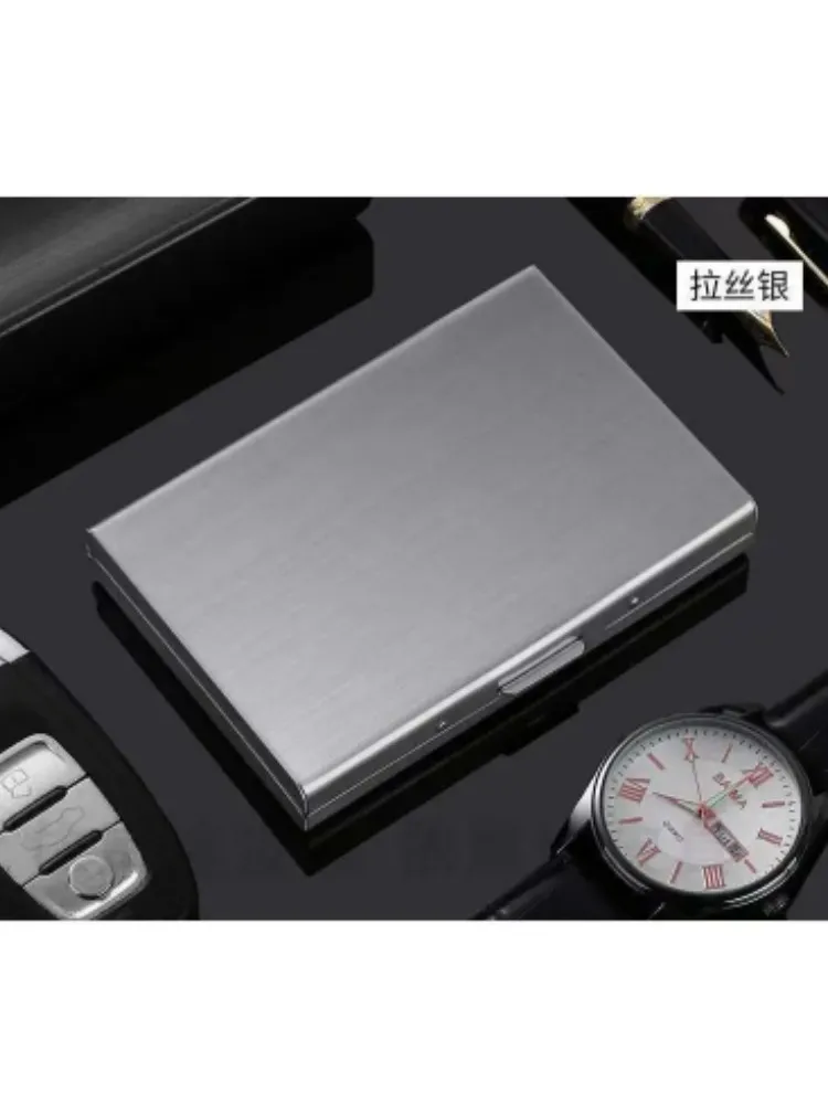 Stainless Steel Credit Card Holder Men Slim Anti RFID Travel ID Cardholder Debit Card Box Women Wallet Metal Case Porte Carte