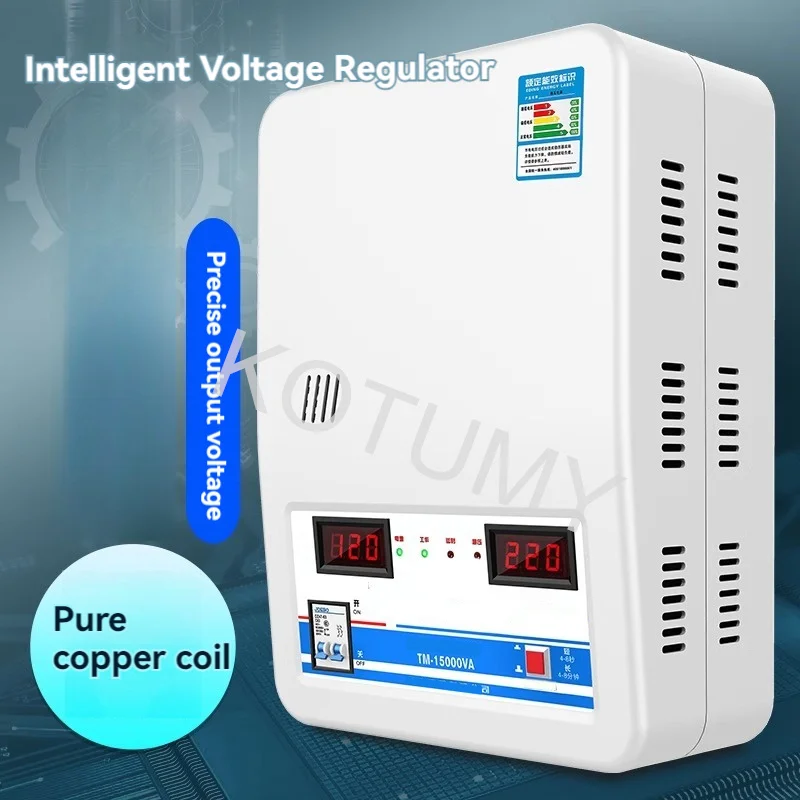 6.8KW Automatic Intelligent Voltage Stabilizer Household Dual Screen Digital Display Power Stabilizer Air Conditioner Regulator