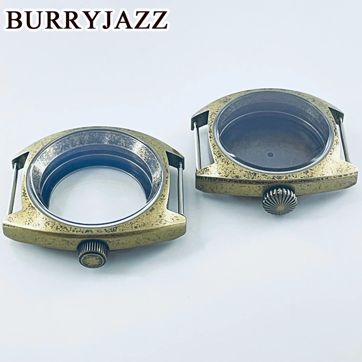 BURRYJAZZ 36mm/39mm Fit NH34 NH35 NH36 NH38 ETA2824 PT5000 Movement Watch Case Waterproof With Sapphire Large Crown/Small Crown