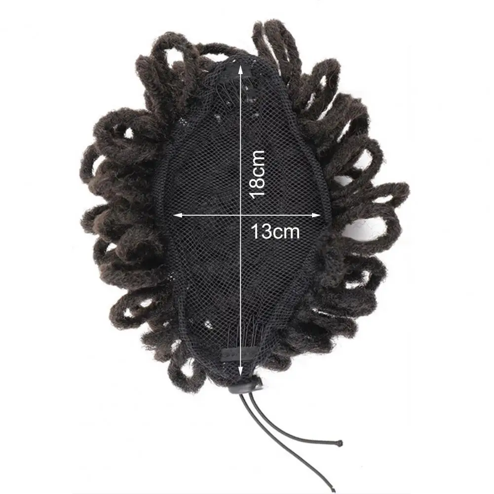 Women Wig Fluffy Makeup Tool High Temperature Silk African Bun Dirty Hair Bag Wig Knotless Braids Wig Synthetic Box Braided Hair