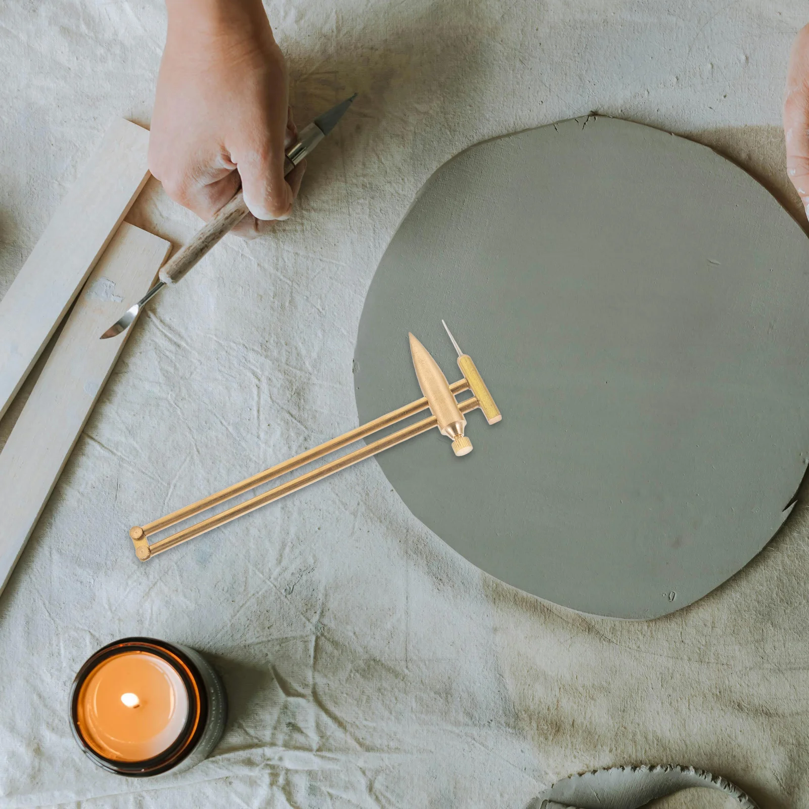 

Clay Sculpture Measuring Tool Plastic Caliper Lightweight Durable Ceramics Pottery Measuring Tool Art Caliper External Calipers