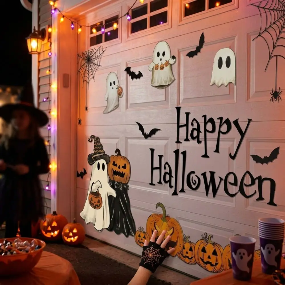 Soft Magnets Halloween Garage Door Magnets Weather-Proof Water-Resistant Happy Halloween Magnet Stickers No-Adhesive