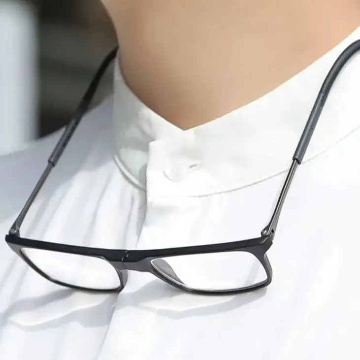 Hängende Halsbrille TR90 Anti-Blaulicht-Tragbare ultraleichte Computerbrille für Herren und Damen, schmaler Rahmen, modischer Artikel – Detail 4