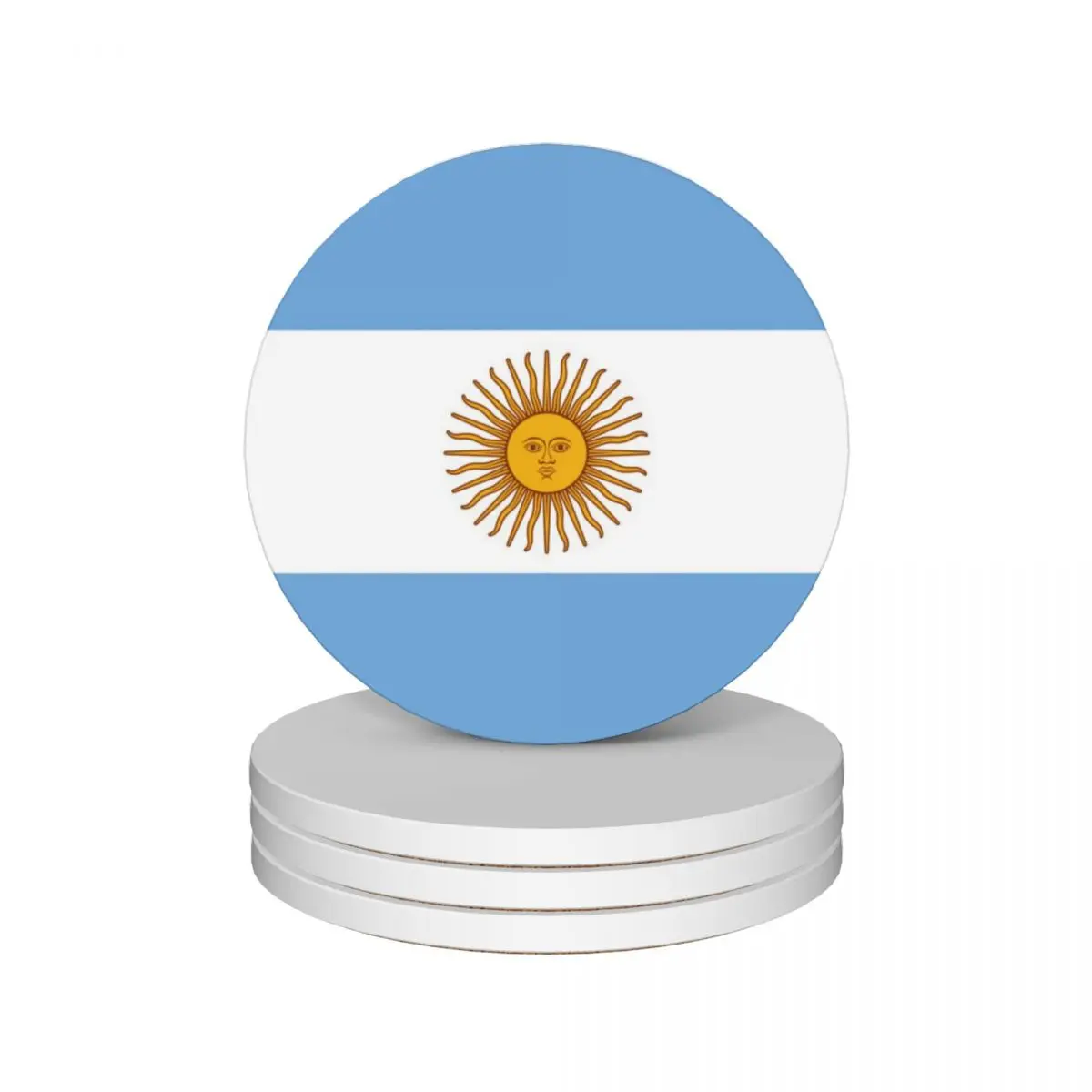 Flag of Argentina Ceramic Coasters (Set of 4) original anti slip Cup for tea drink set Coasters