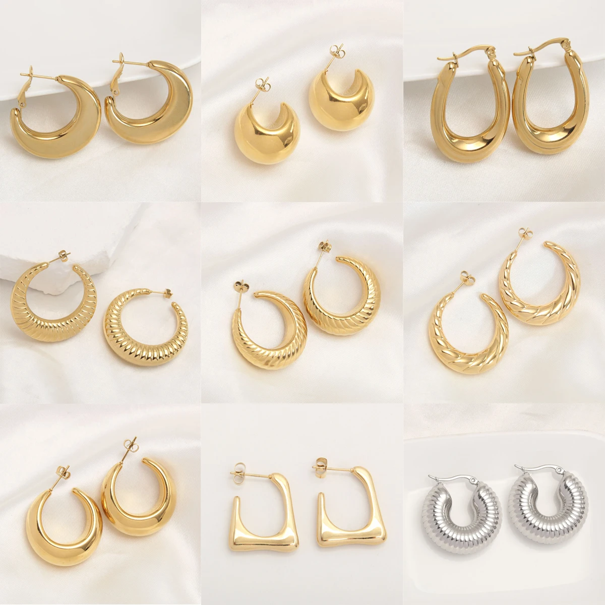 

MHS.SUN【Clearance Discount Earrings】Fashion Gold Plated Stud Earrings For Women Men Statement Party Jewelry Gifts Wholesale