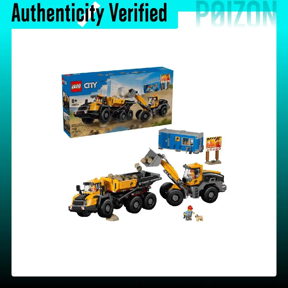 LEGO City Collection Dump & Tipper Trucks With Front End Loaders Plastic Building Blocks 1132pcs 60494 ABS 60494-ABS