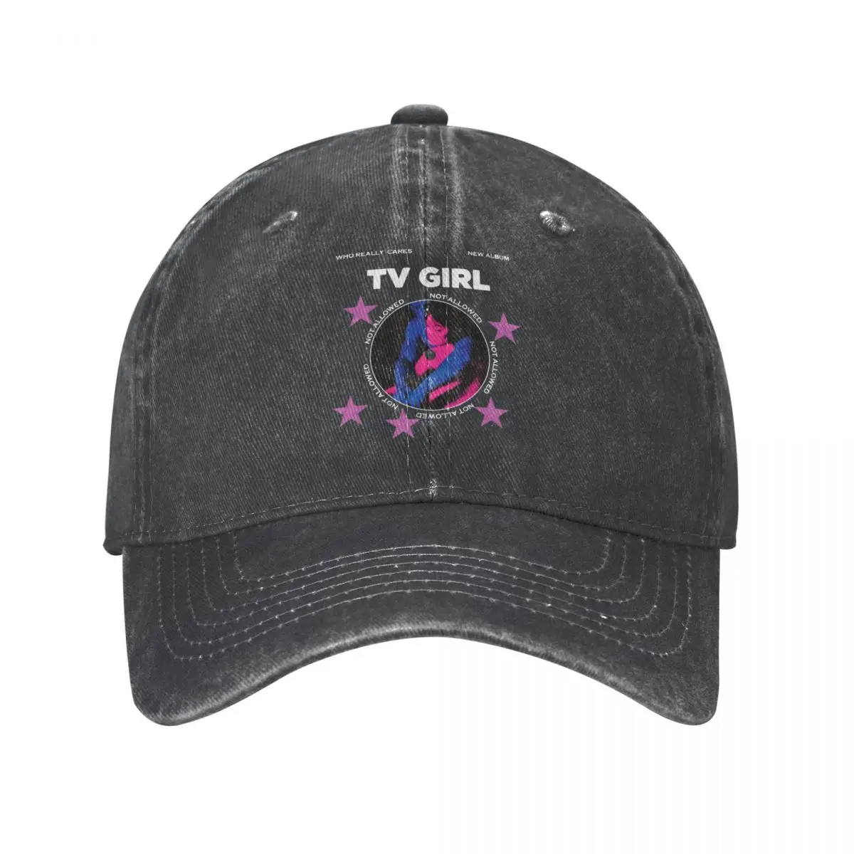 

TV Girl Who Really Cares Album Merch Unisex Baseball Caps 90s Distressed Denim Caps Hat Classic Outdoor Activities Headwear