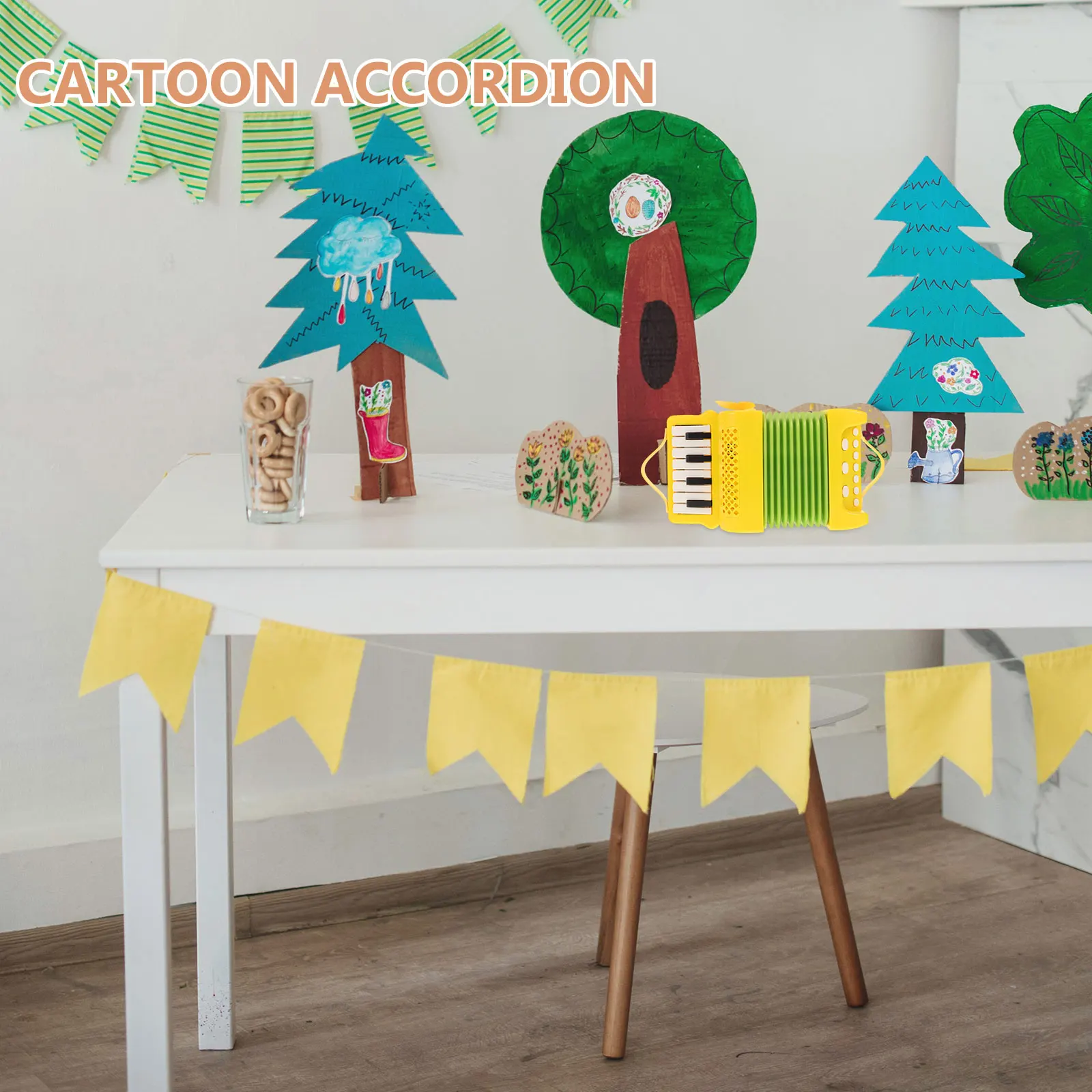 

Children's Accordion Baby Instrument for Kids Instruments Toy Hand Drawn Concertina