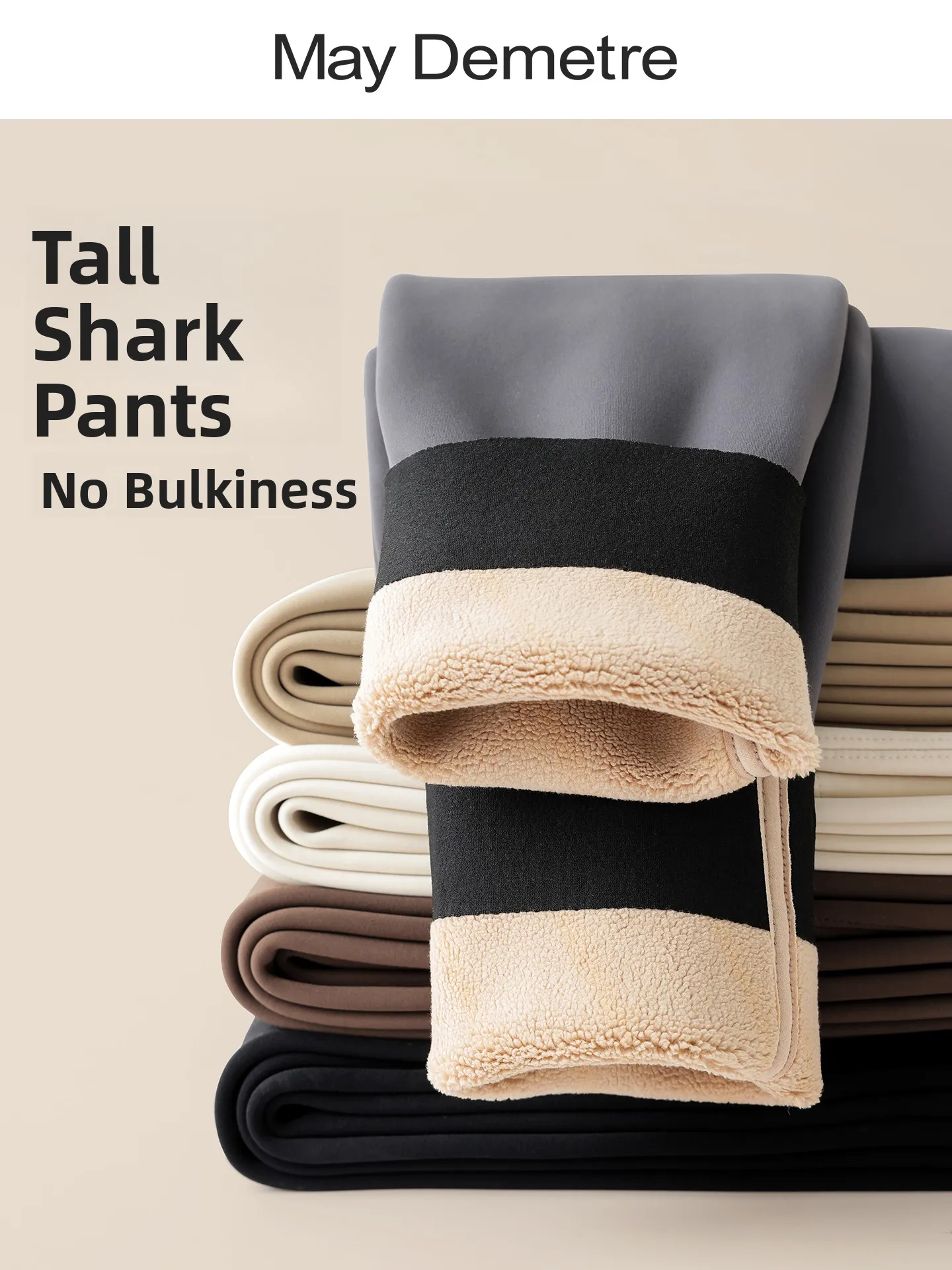 

Extended Size Alpaca Wool ey arkskin Yoga Pants Women's Outerwear Thiened Fce High Waist Leggings for Autumn Winter