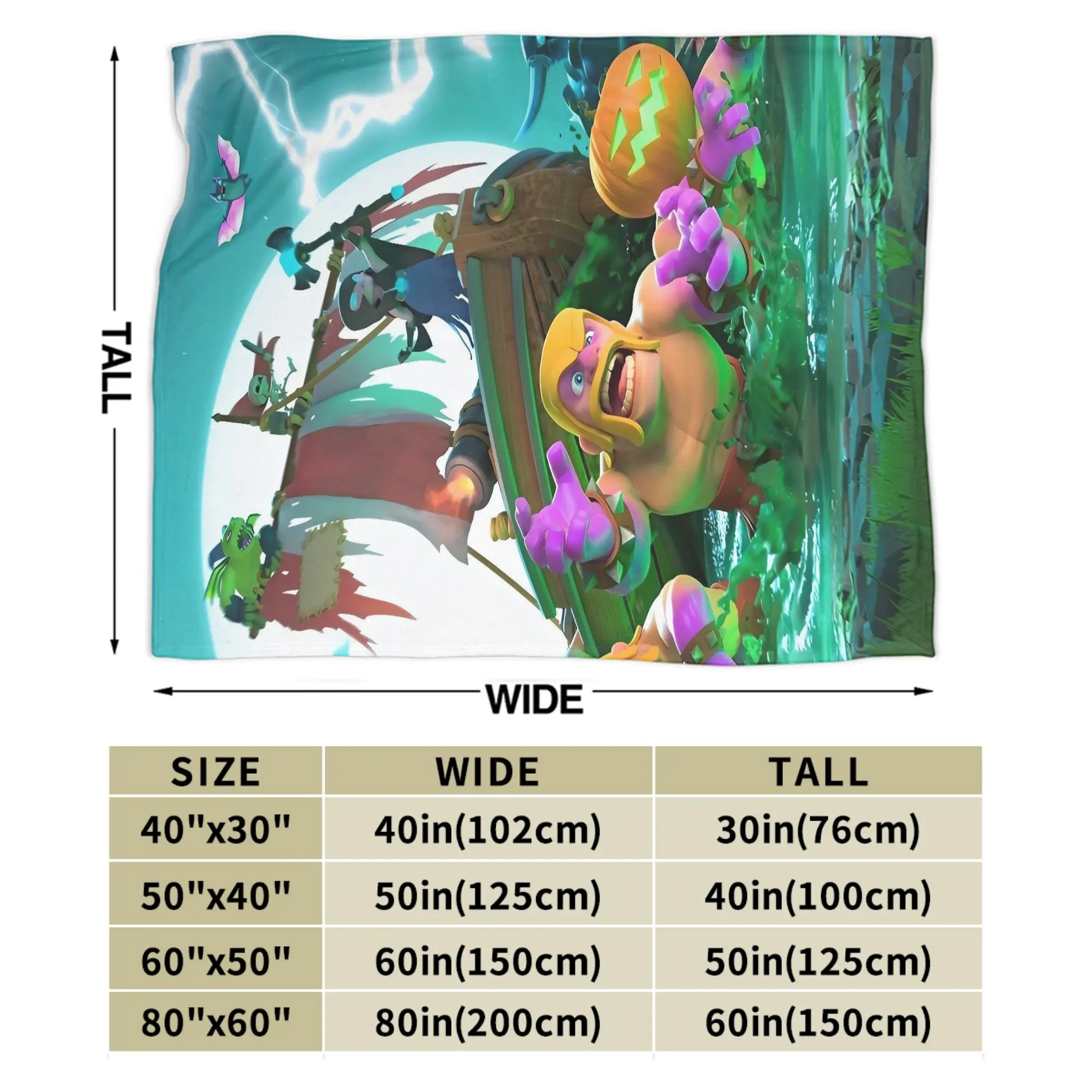 لعبة Clashs Royales الفانيلا بطانية دافئة لينة رمي بطانية لغرفة المعيشة نزهة الجدة المفرش أريكة غطاء سرير #6