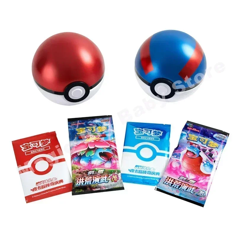 original-genuine-pokemon-trading-ptcg-cards-pokeball-gift-box-pikachu-legend-celebration-super-ball-50-simplified-chinese-dream