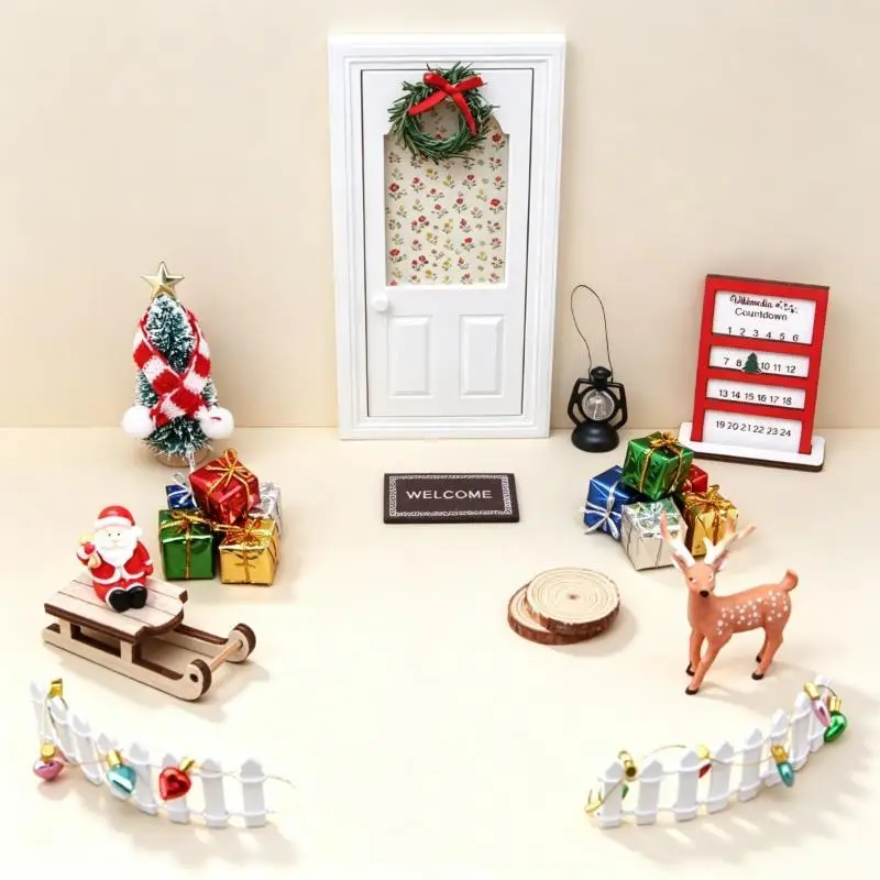 1:12 Scale Mini Unfinished Plain Dollhouse Door DIY Decor Accessory for Doll House Customization Handmade Toys
