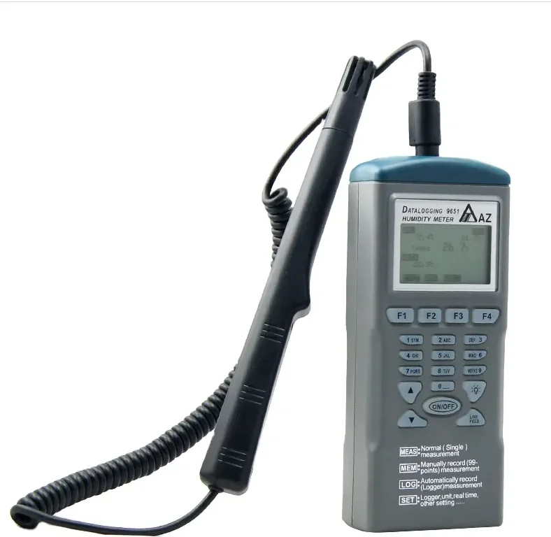 AZ9651 podręczny Tester Temp loggera RH z interfejsem