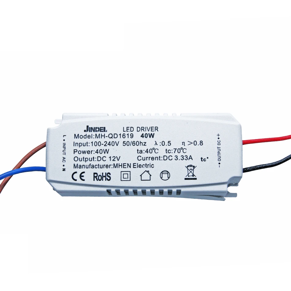 

110V 220V To DC12V Constant Voltage LED Driver 12W 20W 40W 60W 100W LED Lighting Transformer Direct Current Power Supply CE