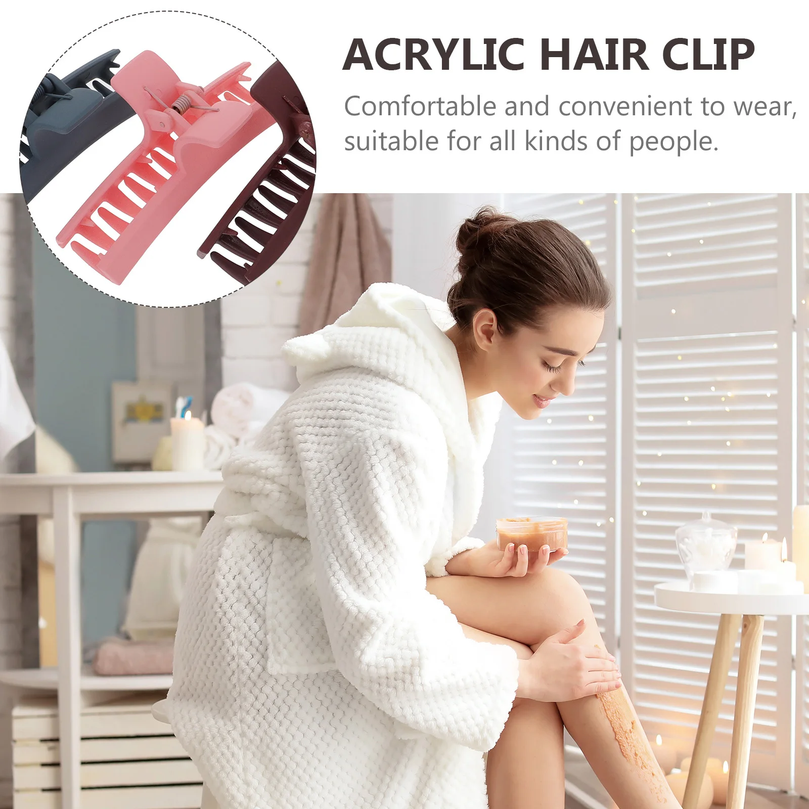 

5 Pcs Large Size Clip Thick Hair Accessories for Women Clips Claw Barrette Clamp