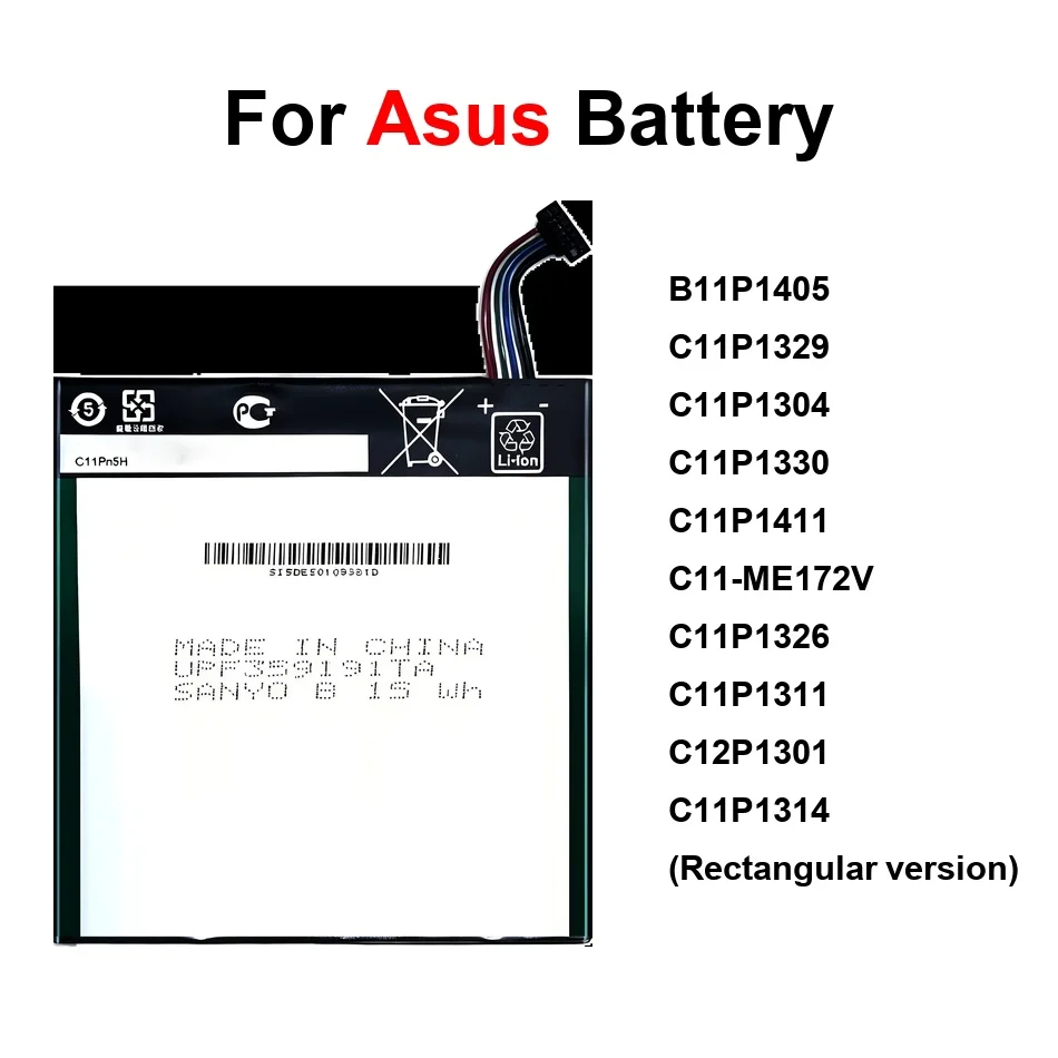 

For Asus Memo Pad Fhd HD me302c TF303 8 10 10.1 7 me172v me173x me175kg me70cx me7610c B11P1405 C11P1311 C11P1330 Battery