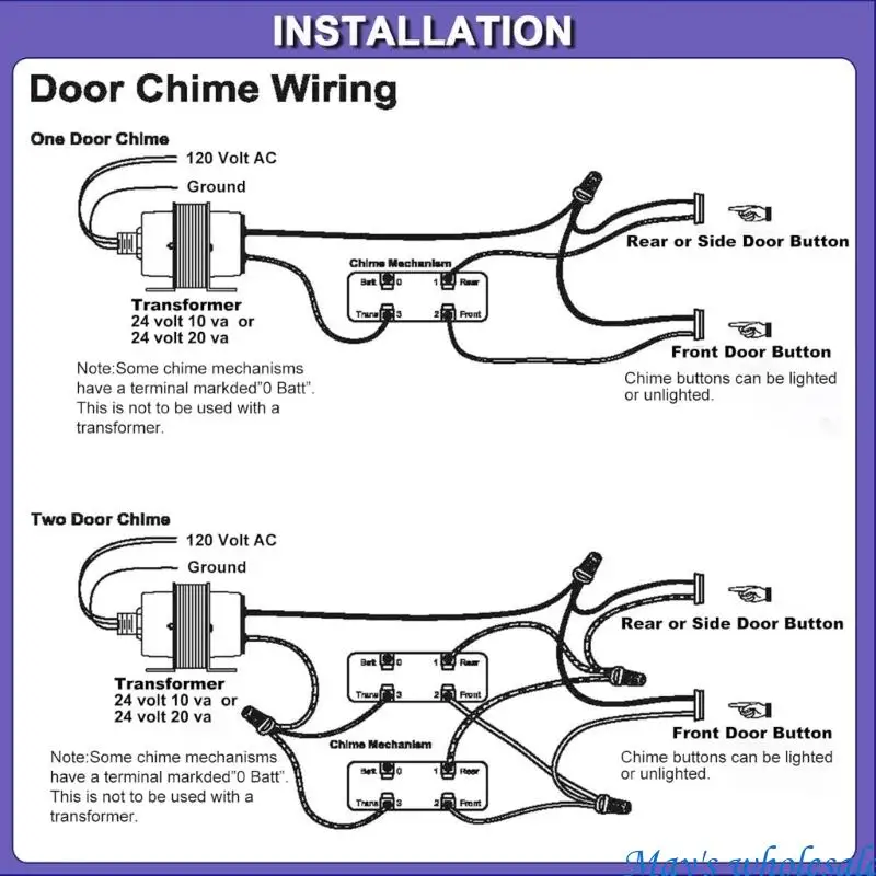 

16V 30VA Doorbell Changer Replacement Doorbell Power Supply Unit Hardwired Door Chimes Changer 448A