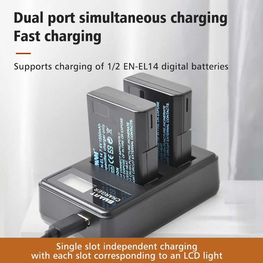 EN-EL14A Bateria EN-EL14 EN EL14 Battery for Nikon D3100 D3200 D3300 D3400 D3500 D5600 D5100 D5200 P7000 P7800 P7700