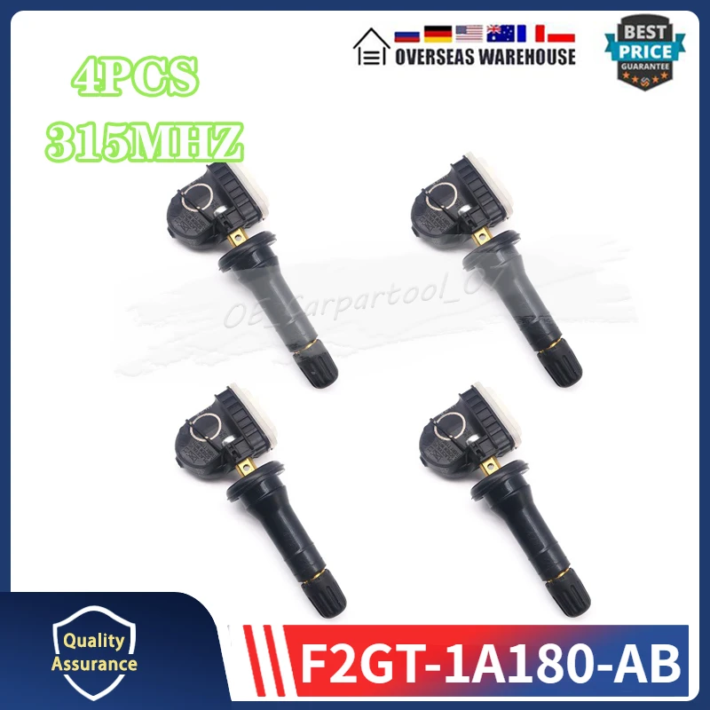 

F2GT-1A180-AB 4PCS Car Tire Pressure Sensor 315MHZ TPMS For Ford F-150 Edge Explorer Ecosport Mustang F2GT-1A150-AB F2GZ-1A189-A