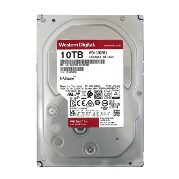 Table Gaming Hard Drive 10tb WD Red Plus NAS Internal Hard Drive HDD-7200 Rpm SATA 6 Gb/s CMR 256 MB Cache 3.5 