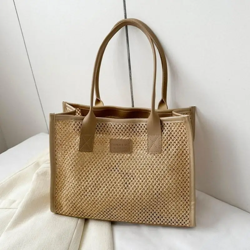 

Shopping Shoulder Bag Large Capacity Straw Woven Tote Bag for Women Lady Purse 20CA