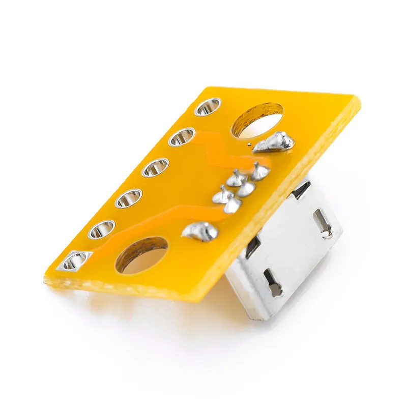 

15pcs Vertical Micro USB Female Connector Adapter Board 180 Degree Upright Header for PCB Solder Test Module