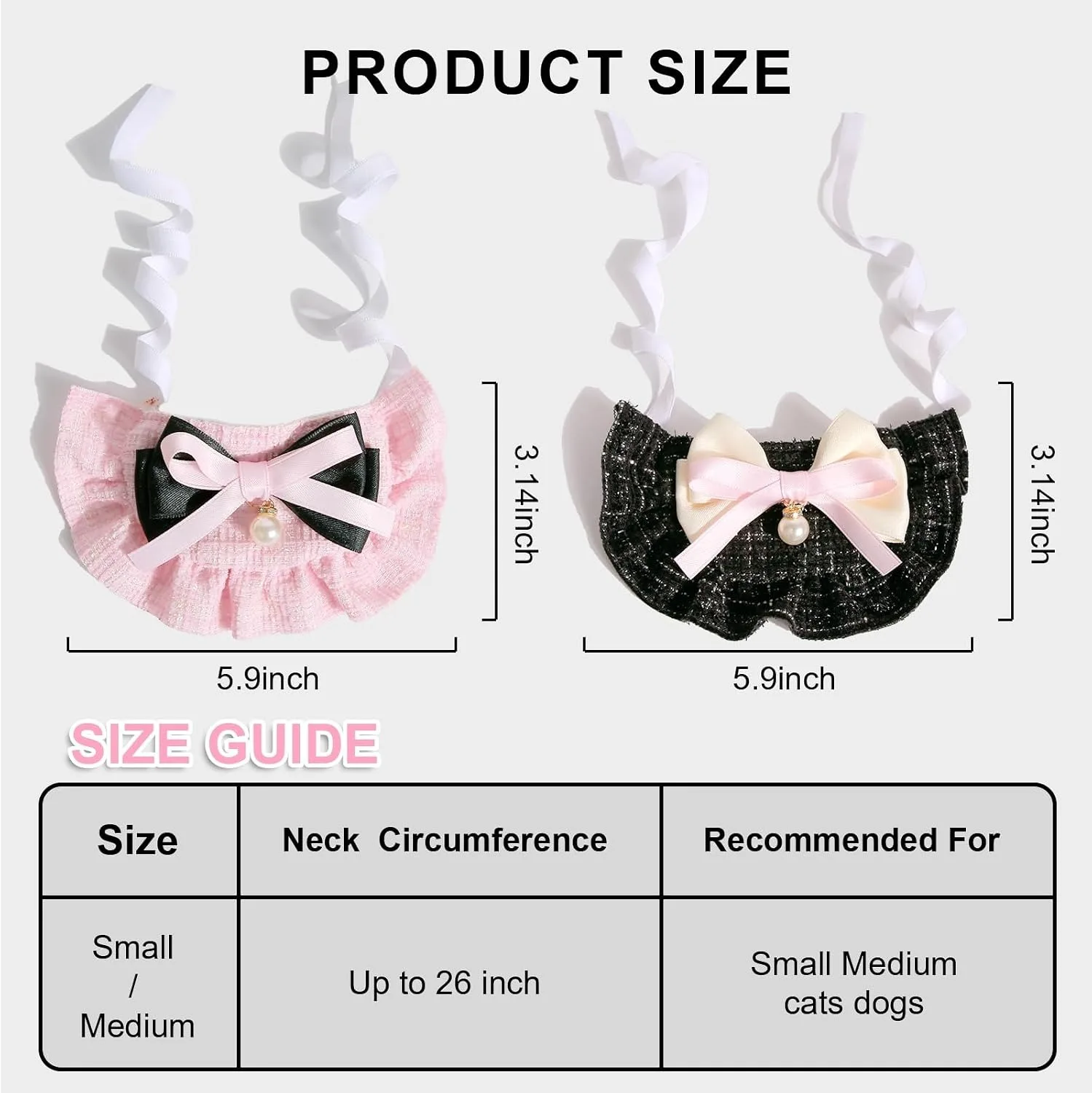 Random 2PCS Cat Beret Hat with Camellia, Adjustable Bow Bandana Scarf Set Pet Princess Costume , Cat Dog Birthday Party Apparel