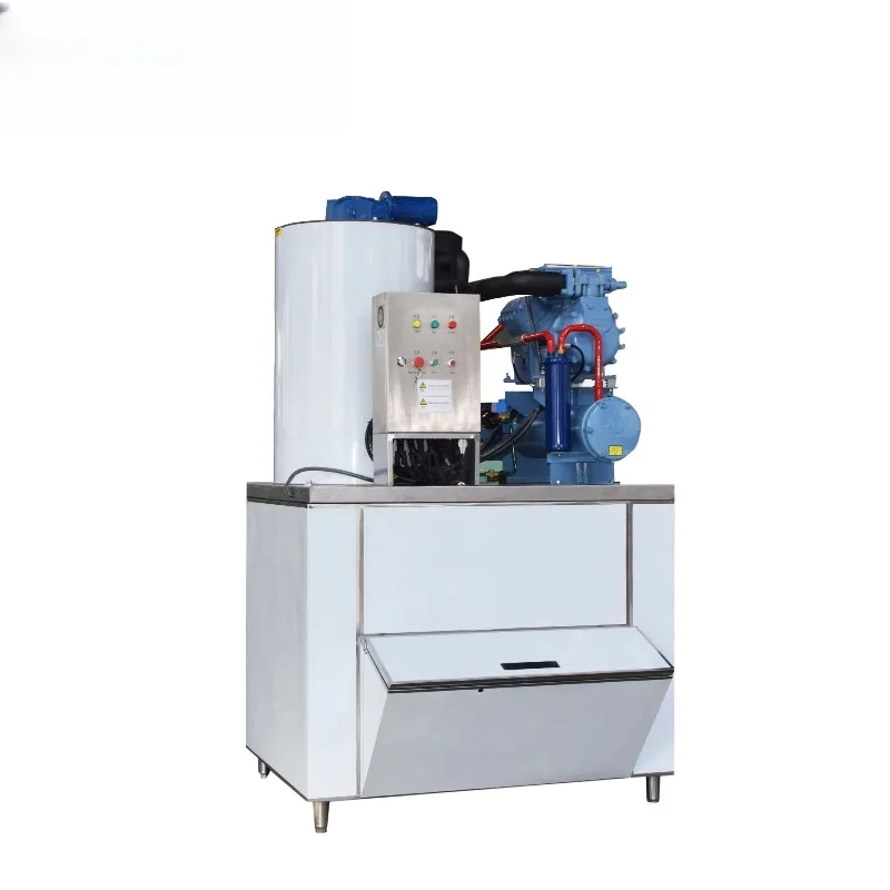Custom High Efficiency 1 Ton Per Day Flake Ice Maker Easy Operation Commercial Ice Machine
