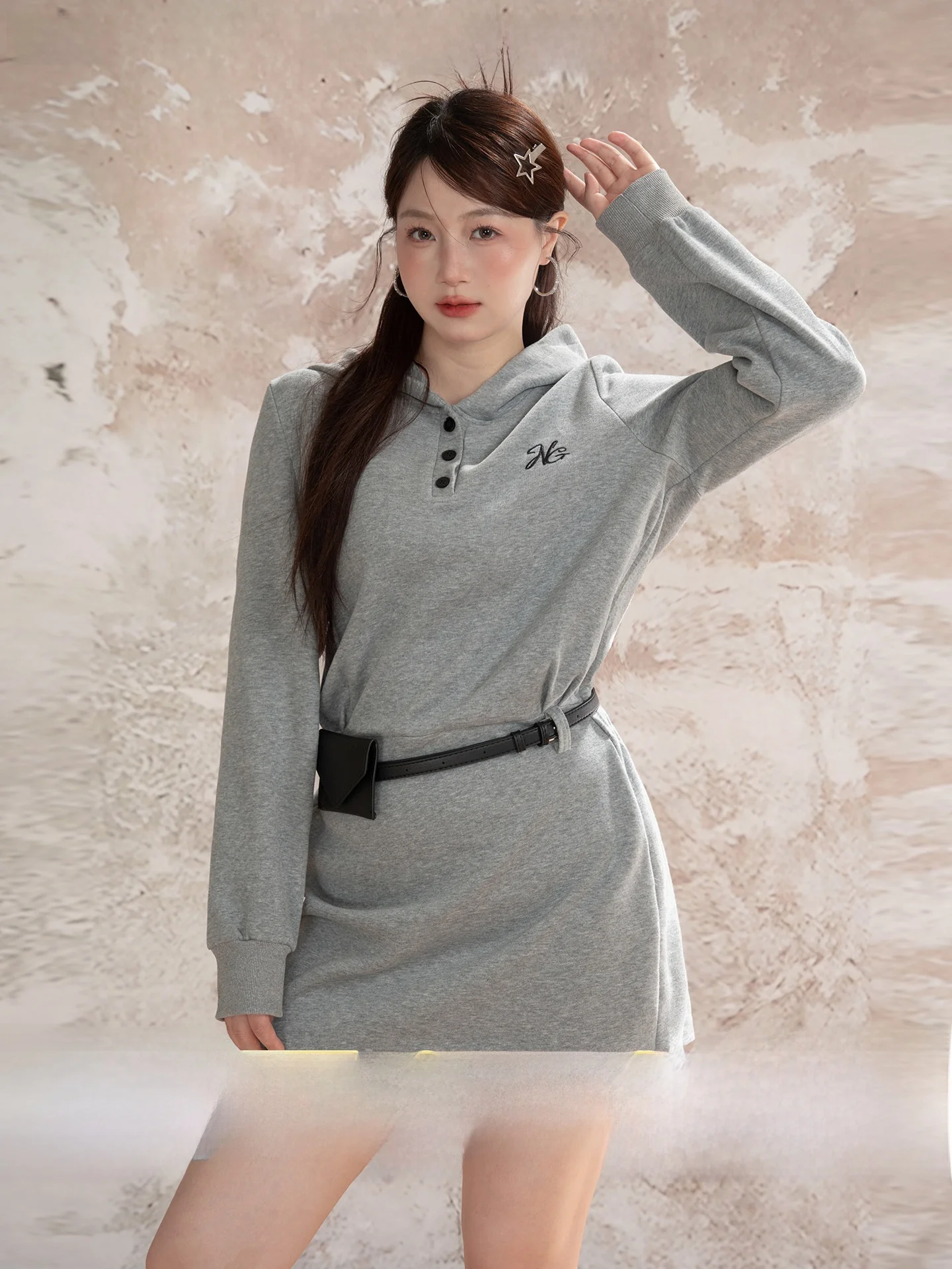 

Heynew College Sle Hoodie Dr plus Size Loose Fit Slimming Sweatirt Dr for Plump Women Early Autumn Faionable