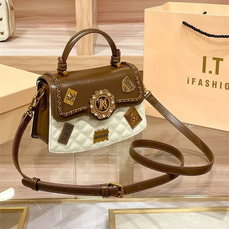 Women's handbag 2026 seasonal new item niche design high-end texture retro single shoulder diagonal cross bag daily versatile
