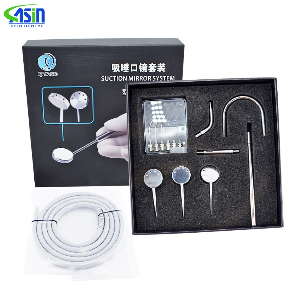 

Dental Saliva Ejector Suction Mirror System Antifog Stainless Steel dental mouth mirror Dentist Material Tool