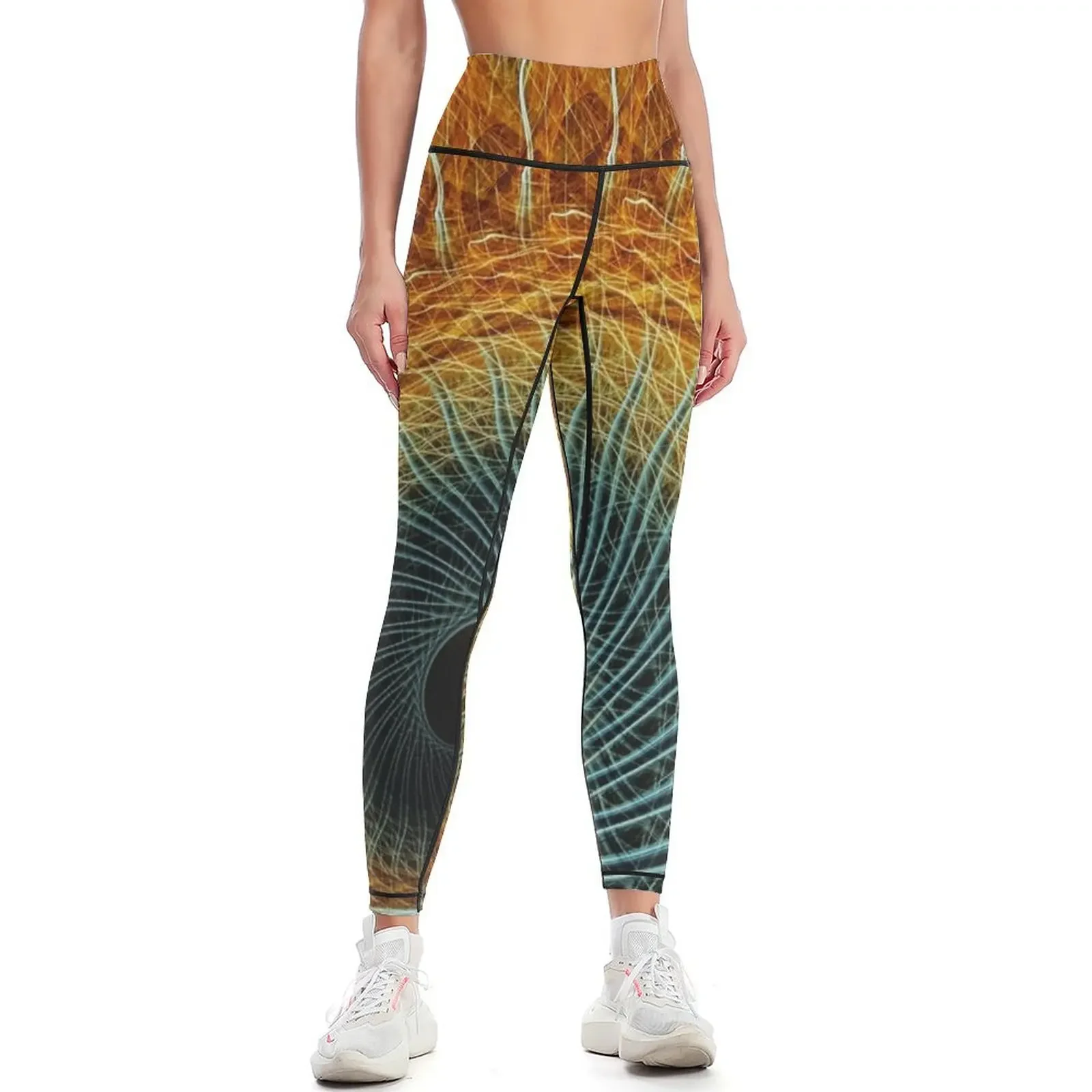 Spiral Rays ~ Apophysis Fractal.. Leggings Women's trousers exercise clothing for Legging sport Women's sports Womens Leggings
