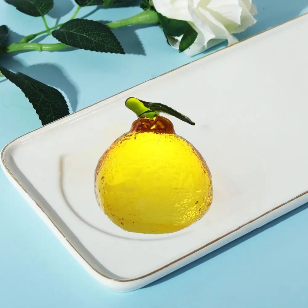 

Light Luxury Cute Crystal Fruit Figurine Cartoon Handmade Simulation Banana Ornaments Mini Desktop Fruit Ornaments Living Room