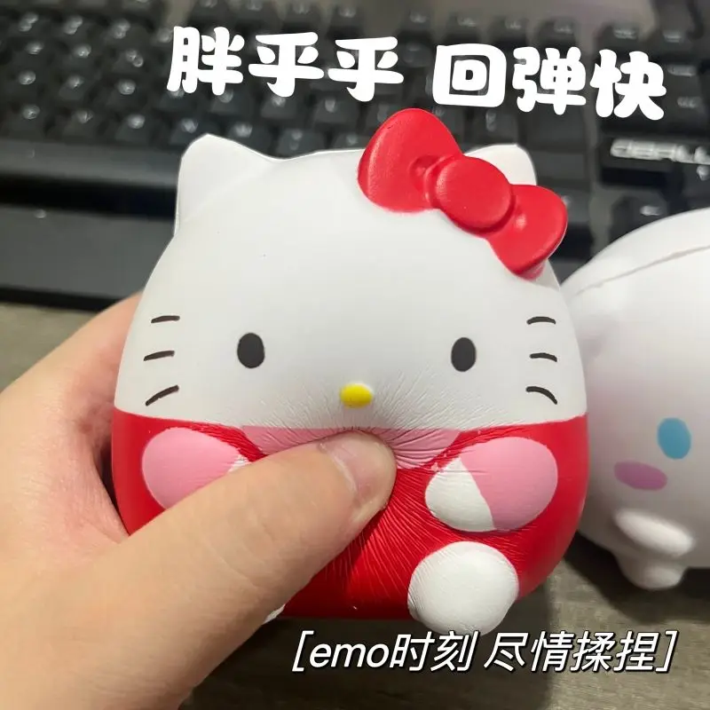 Sanrio Decompression Toys Kawaii Kt Kuromi Spotify Premium Toys Cinnamoroll My Melody Stress Relief Hand Pinch Ball Adult Gift