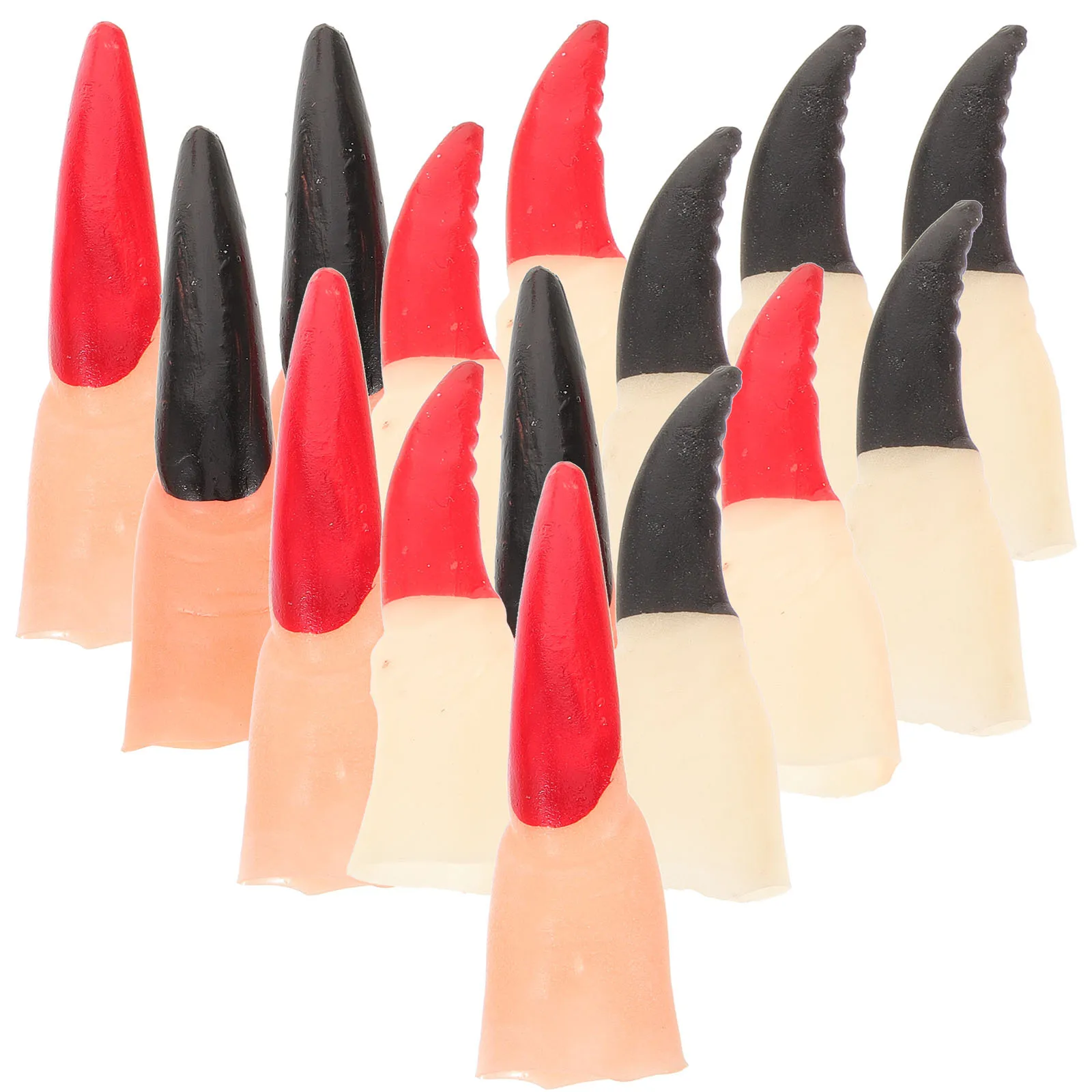 40개 가짜 마녀 손가락 긴 손톱 팁 할로윈 코스프레 손톱 무서운 파티 장난 액세서리 마녀 손가락