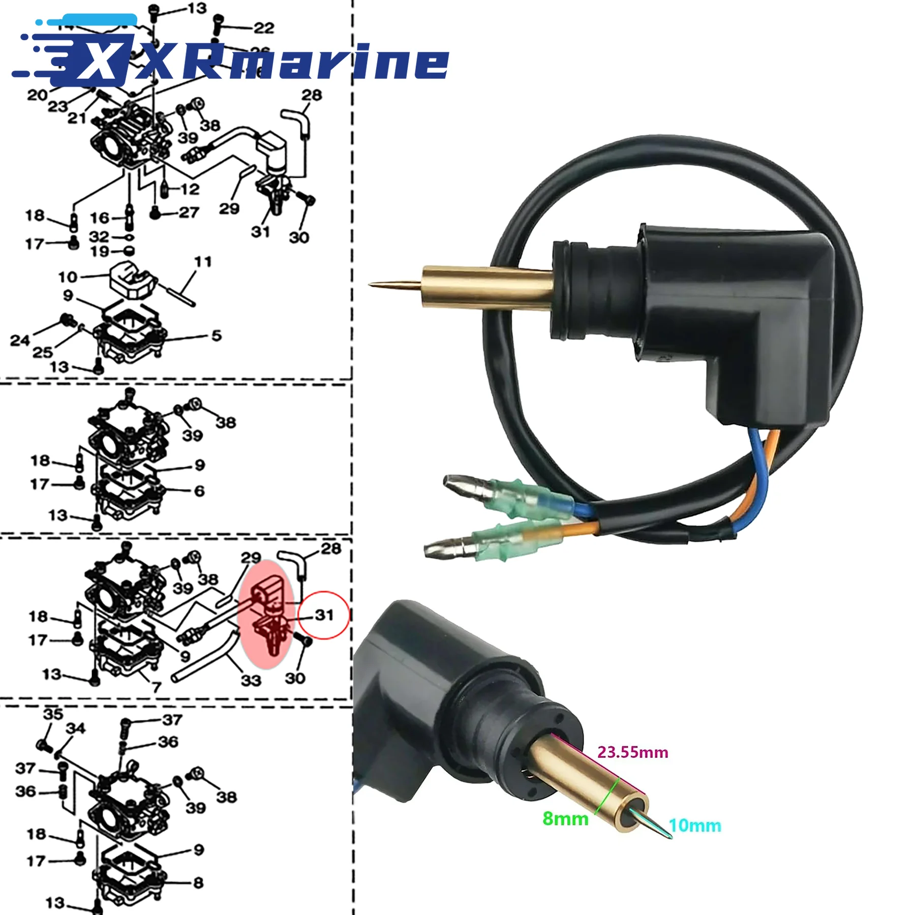 69W-14380-20 Prime Starter Assy Fits Yamaha Outboard 4 Stroke F 50 60 70 HP Marine Engine 69W-14380-10 62Y-14380-20 62Y-14380-10
